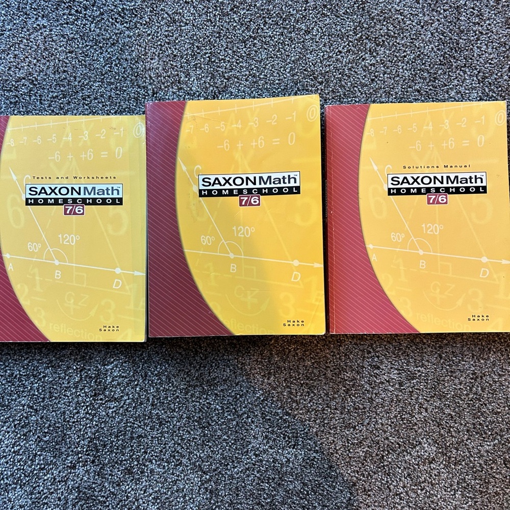 Saxon homeschool math textbooks 7/6